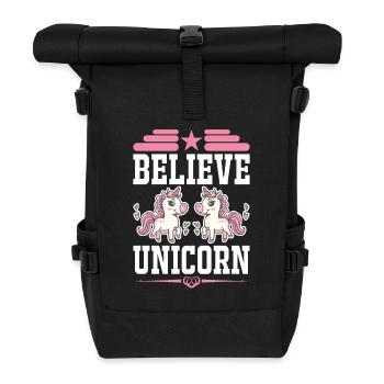 Croyance en la licorne Licorne - Sac à dos roll top - noir - Devant