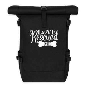 Love saved me dogs - Roll Top Backpack - black - Front