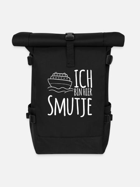 Ich bin hier Smutje - Rolltop Rucksack - Schwarz