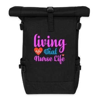 Gesundheit und Krankenpflegerin - Rolltop Rucksack - Schwarz - Vorne