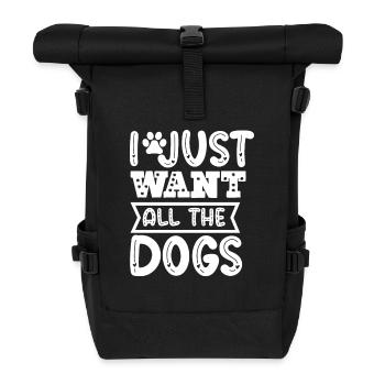 Je veux juste tous les chiens - Sac à dos roll top - noir - Devant