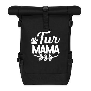 Fur Mom - Roll Top Backpack - black - Front