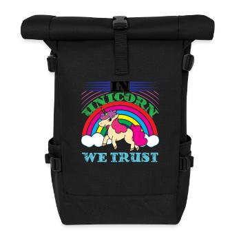 Nous pouvons faire confiance à une licorne Licorne - Sac à dos roll top - noir - Devant