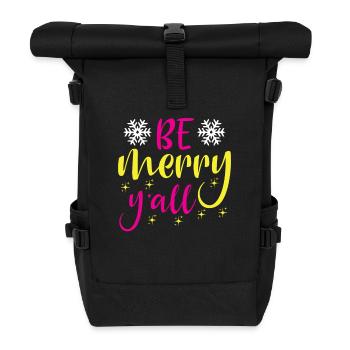 Seid fröhlich, ihr alle Ugly Christmas Sweater - Rolltop Rucksack - Schwarz - Vorne