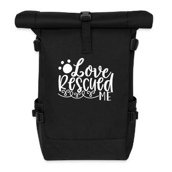 Love saved me dogs - Roll Top Backpack - black - Front