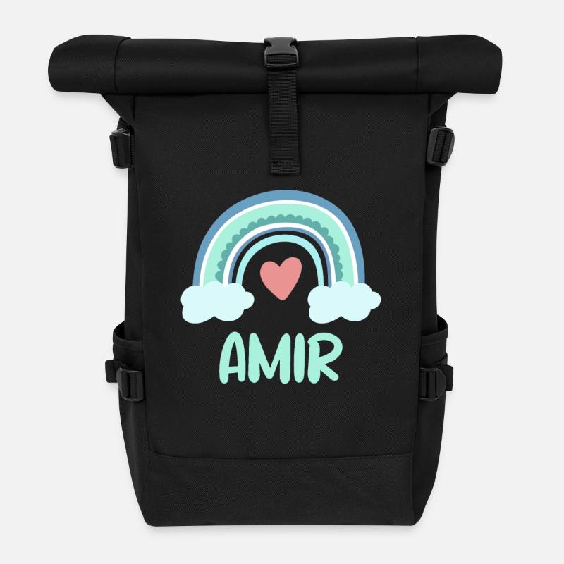 Amir Nom Rainbow Baby - Sac à dos roll top - noir