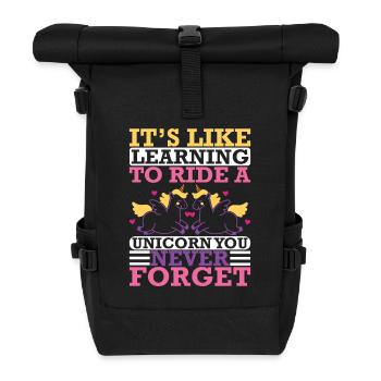 C’est comme apprendre à monter une licorne - Sac à dos roll top - noir - Devant