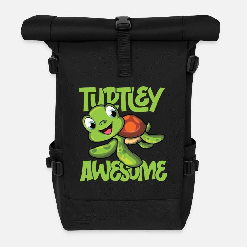 Turtley awesome - Rolltop Rucksack - Schwarz