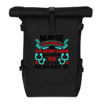 Krankenschwester - Rolltop Rucksack - Schwarz - Vorne