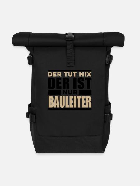 Bauleiter - Rolltop Rucksack - Schwarz
