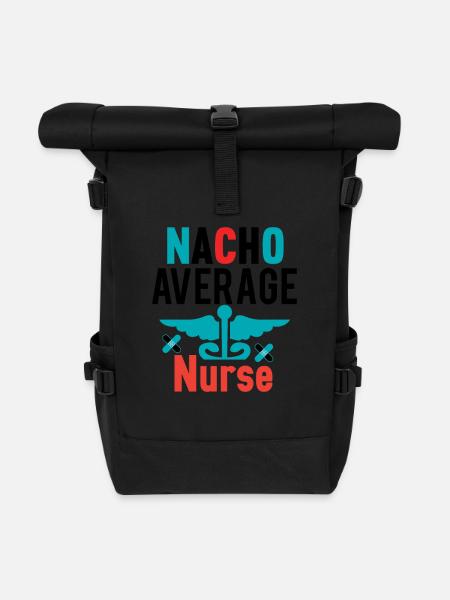Nacho Average Krankenschwester - Rolltop Rucksack - Schwarz