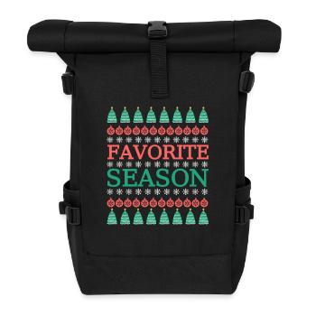 Beliebteste Jahreszeit Norweger Muster - Rolltop Rucksack - Schwarz - Vorne