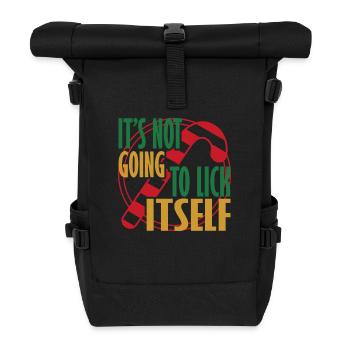 Sie wird sich nicht selbst lecken Ugly Christmas - Rolltop Rucksack - Schwarz - Vorne