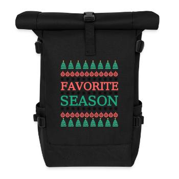 Ugly Christmas Beliebteste Jahreszeit Sprüche - Rolltop Rucksack - Schwarz - Vorne