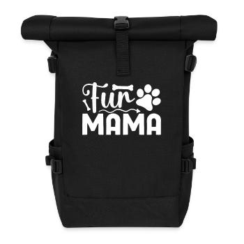 Fur Mom - Roll Top Backpack - black - Front