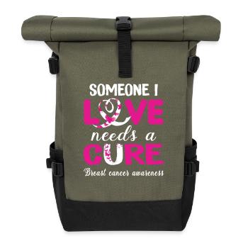 Love and Healing - Roll Top Backpack - olive/black - Front