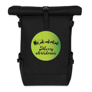 Funny Merry Christmas Christmas Design - Roll Top Backpack - black - Front