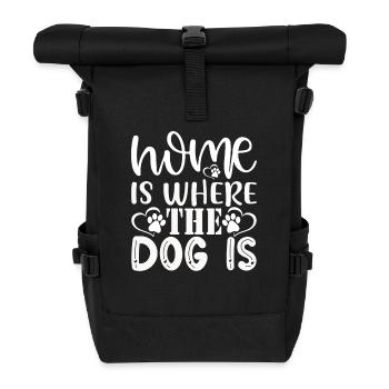 La maison est là où se trouve le chien - Sac à dos roll top - noir - Devant