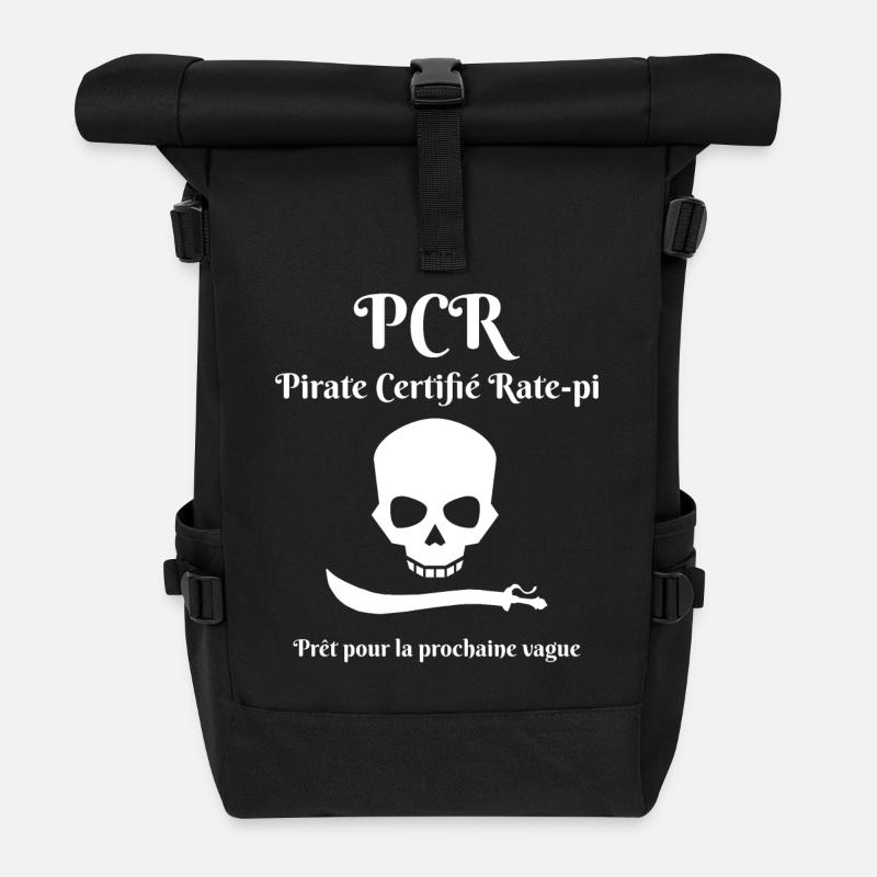 (PCR) Pirate Certifié Rate-pi - Sac à dos roll top - noir