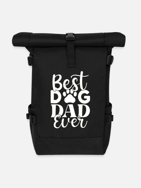 Bester Hundepapa aller Zeiten - Rolltop Rucksack - Schwarz