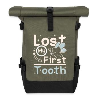 La fée des dents a perdu ma première dent - Sac à dos roll top - olive/noir - Devant