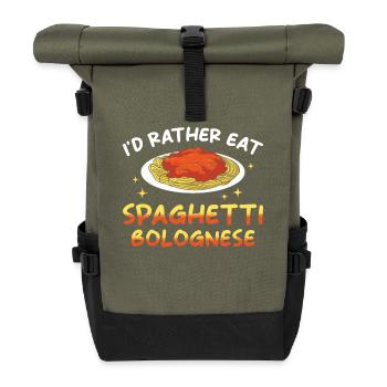 Spaghetti Bolognese - Rolltop Rucksack - Olive/Schwarz - Vorne
