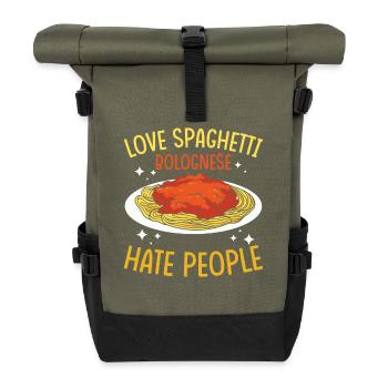 Spaghetti Bolognese - Rolltop Rucksack - Olive/Schwarz - Vorne