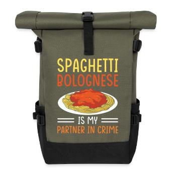 Spaghetti Bolognese - Rolltop Rucksack - Olive/Schwarz - Vorne