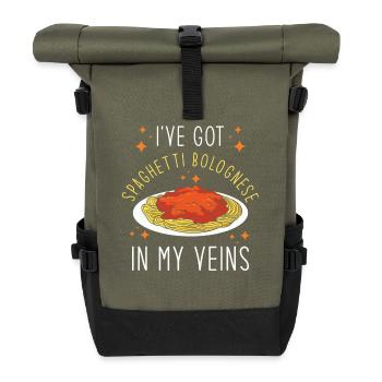 Spaghetti Bolognese - Rolltop Rucksack - Olive/Schwarz - Vorne