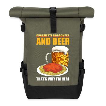 Spaghetti Bolognese - Rolltop Rucksack - Olive/Schwarz - Vorne