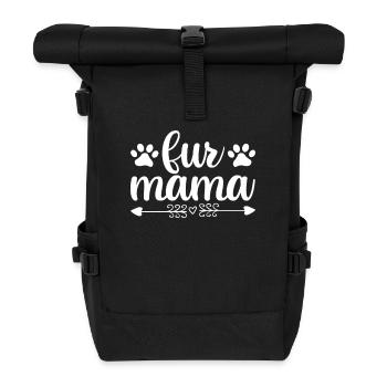 Fur Mom - Roll Top Backpack - black - Front
