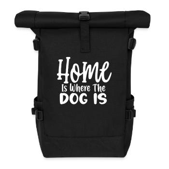 Home is where the dog is - Roll Top Backpack - black - Front