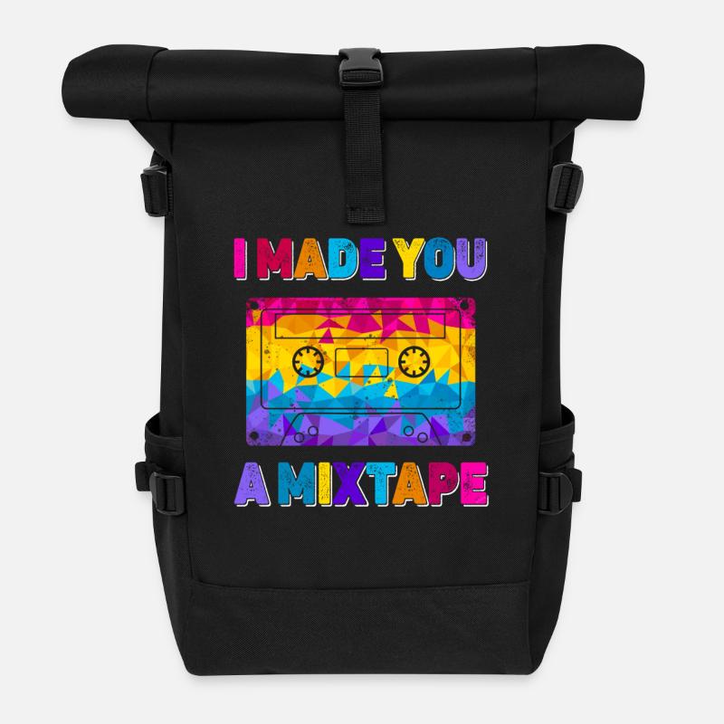 Retro Vintage I Made You A Mixtape 80's 90's Costu - Rolltop Rucksack - Schwarz