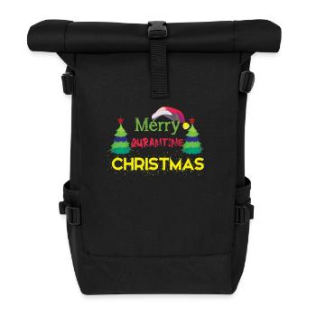 Fröhliche Quarantäne-Weihnachten Ugly Christmas - Rolltop Rucksack - Schwarz - Vorne