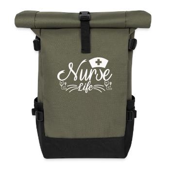 Vie infirmière - Sac à dos roll top - olive/noir - Devant