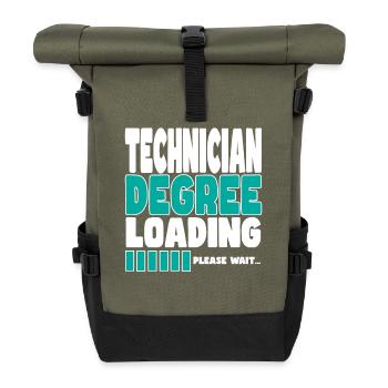 Un technicien invite à la formation - Sac à dos roll top - olive/noir - Devant