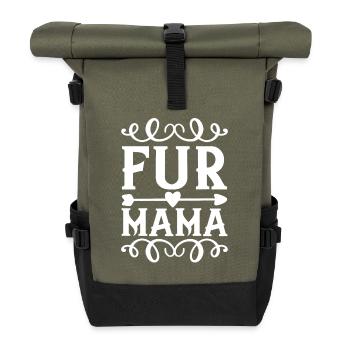 Maman de fourrure - Sac à dos roll top - olive/noir - Devant