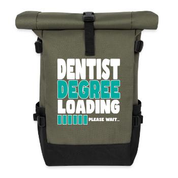 Dentist invites training - Roll Top Backpack - olive/black - Front
