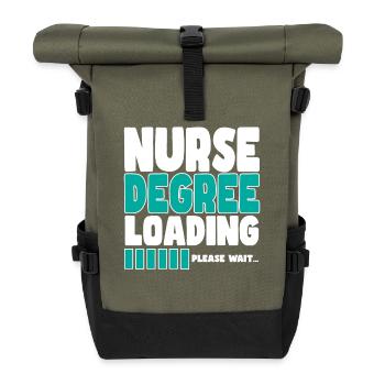 Une infirmière invite à la formation - Sac à dos roll top - olive/noir - Devant