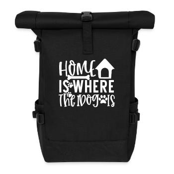 Home is where the dog is - Roll Top Backpack - black - Front