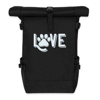 Chère patte de chien - Sac à dos roll top - noir - Devant