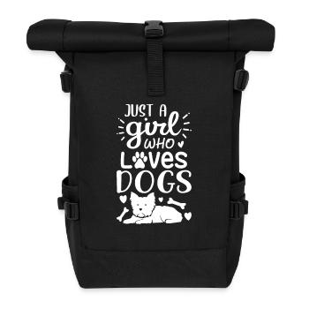NUR EIN MÄDCHEN, DAS HUNDE LIEBT - Rolltop Rucksack - Schwarz - Vorne