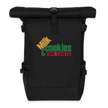Milch und Kekse für den Weihnachtsmann Norweger - Rolltop Rucksack - Schwarz - Vorne