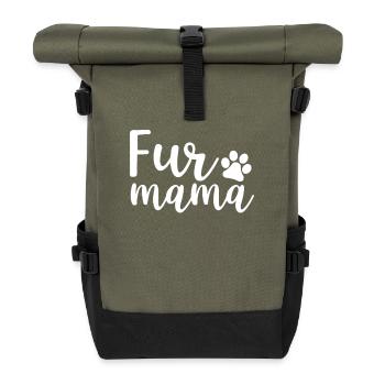 Maman de fourrure - Sac à dos roll top - olive/noir - Devant