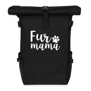 Fur Mom - Roll Top Backpack - black - Front