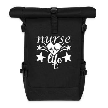 Nurse Life - Roll Top Backpack - black - Front
