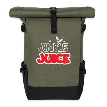 Jingle-Saft Norwegermuster - Rolltop Rucksack - Olive/Schwarz - Vorne