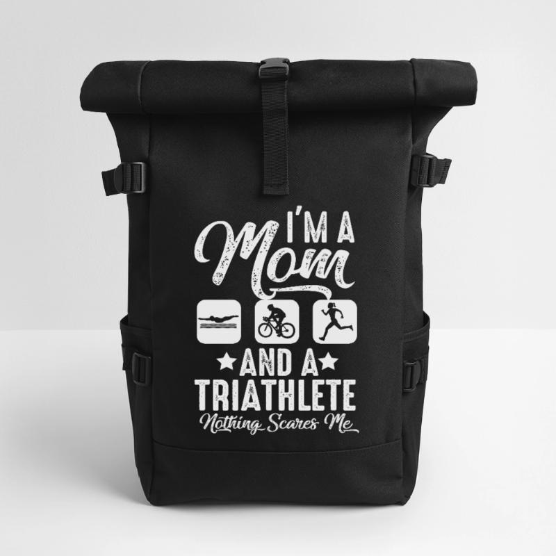 Ich Bin Eine Mutter Und Ein Triathlet Rolltop Rucksack
