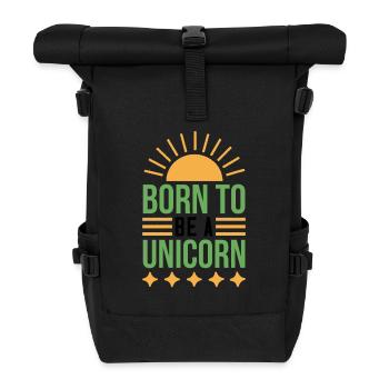 Né pour être une licorne Licorne - Sac à dos roll top - noir - Devant