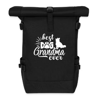 Beste Hunde-Oma aller Zeiten - Rolltop Rucksack - Schwarz - Vorne